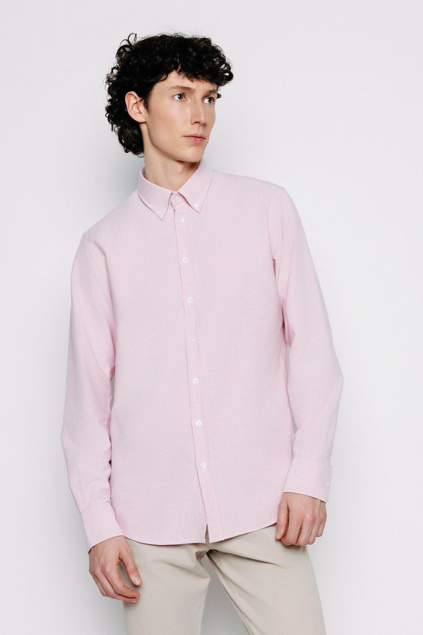 Módelmynd. Skyrta - Alex - Pink Oxford frá Thomsen Reykjavík