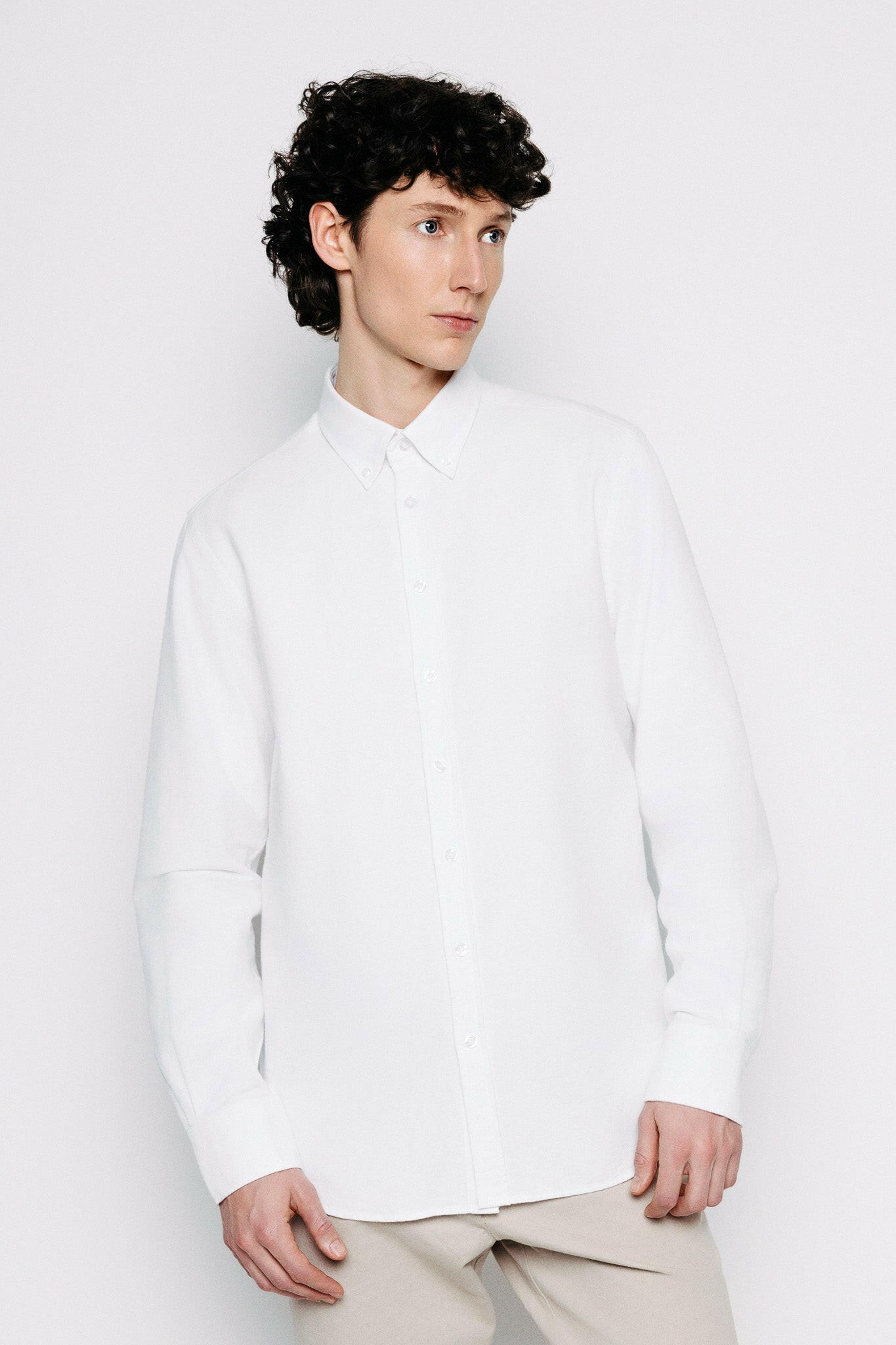 Módelmynd. Skyrta - Alex - White Oxford frá Thomsen Reykjavík