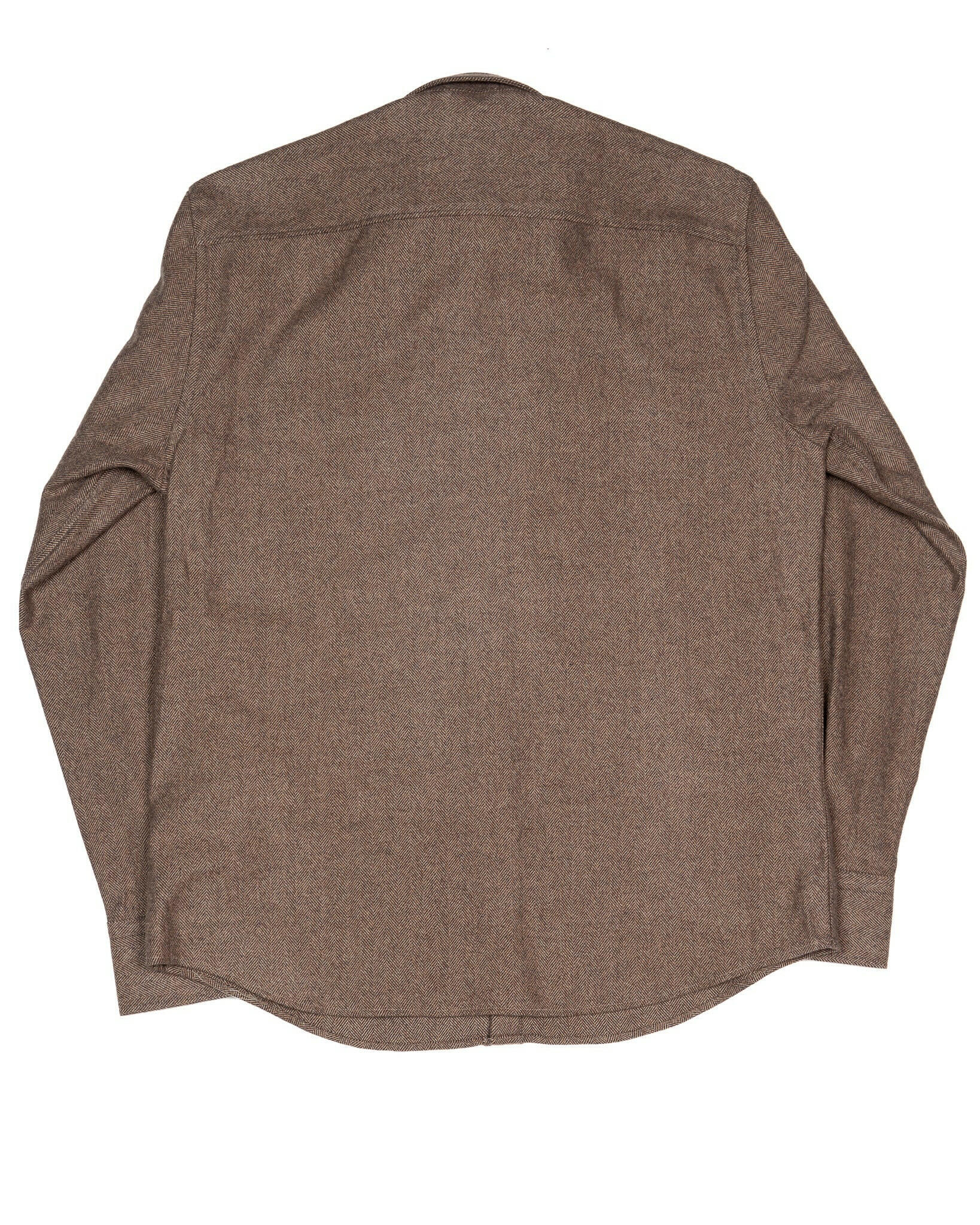 Skyrta að aftan - Emil - Brown Herringbone frá Thomsen Reykjavík