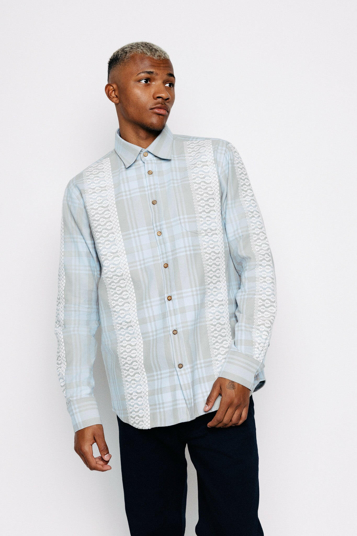 Módelmynd. Skyrta - Kári - Blue Lace frá Thomsen Reykjavík