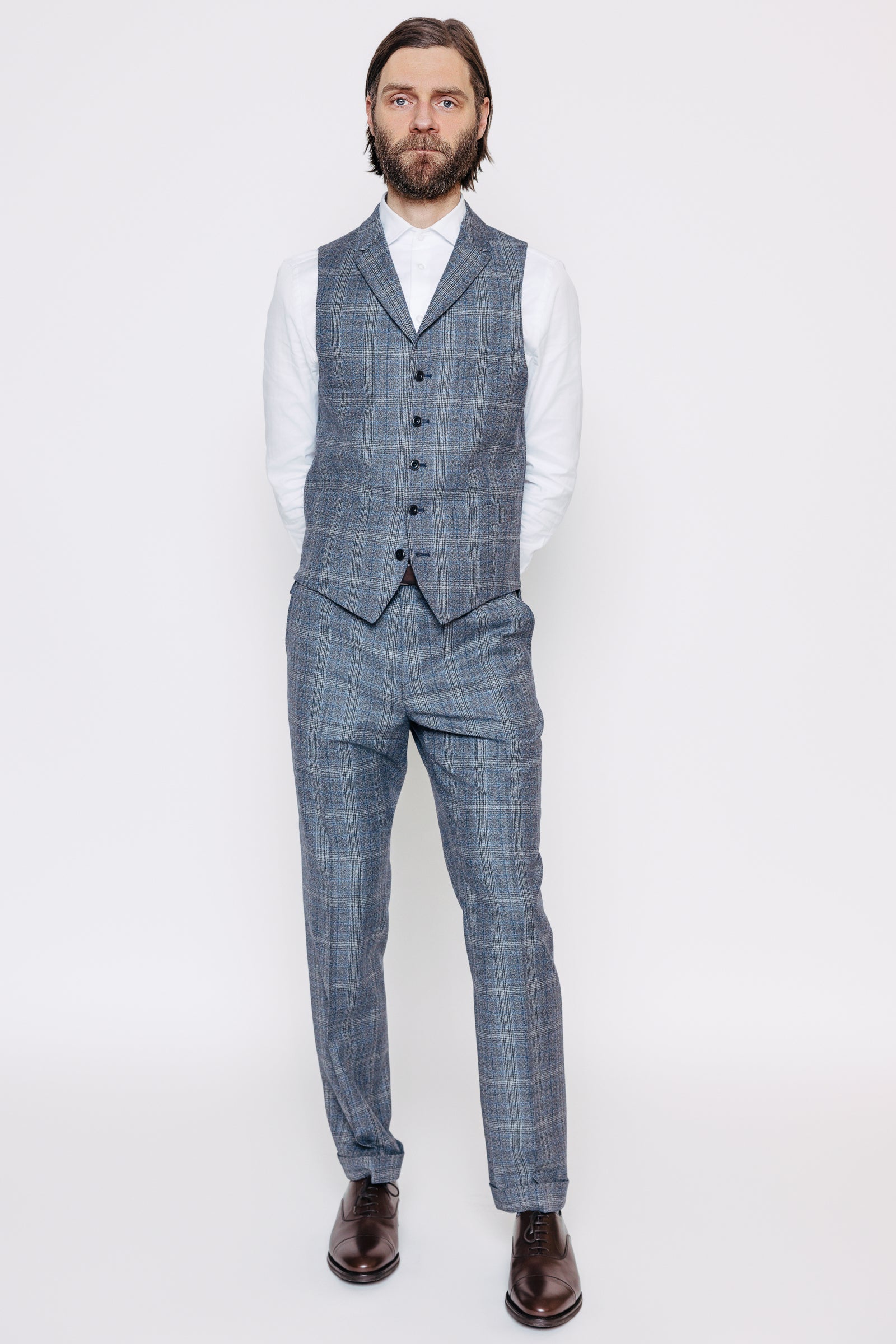 Vesti - Gestur - Navy Check frá Thomsen Reykjavík. Jakkaföt