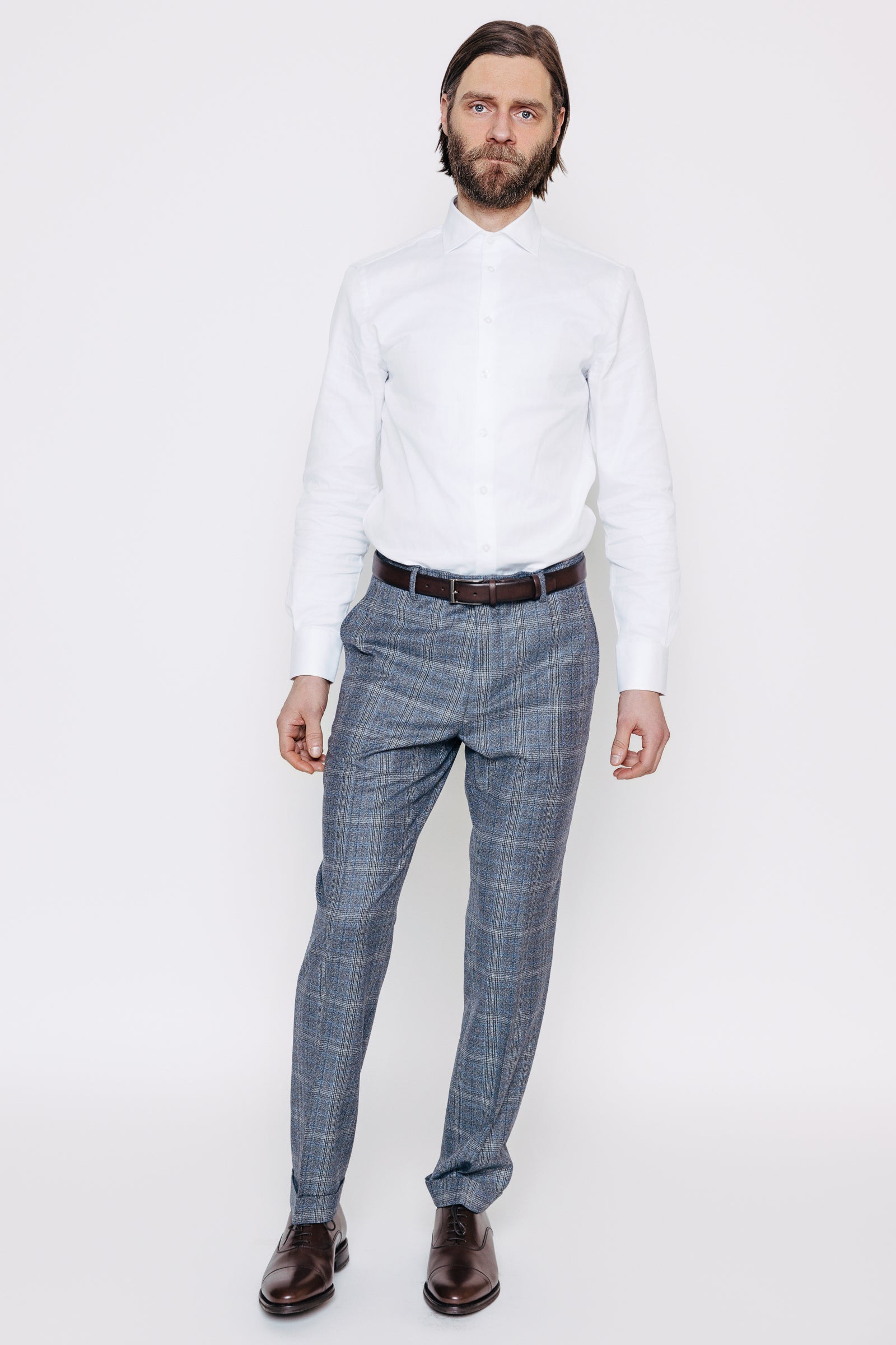 Buxur - Jón - Navy Check frá Thomsen Reykjavík. Jakkaföt