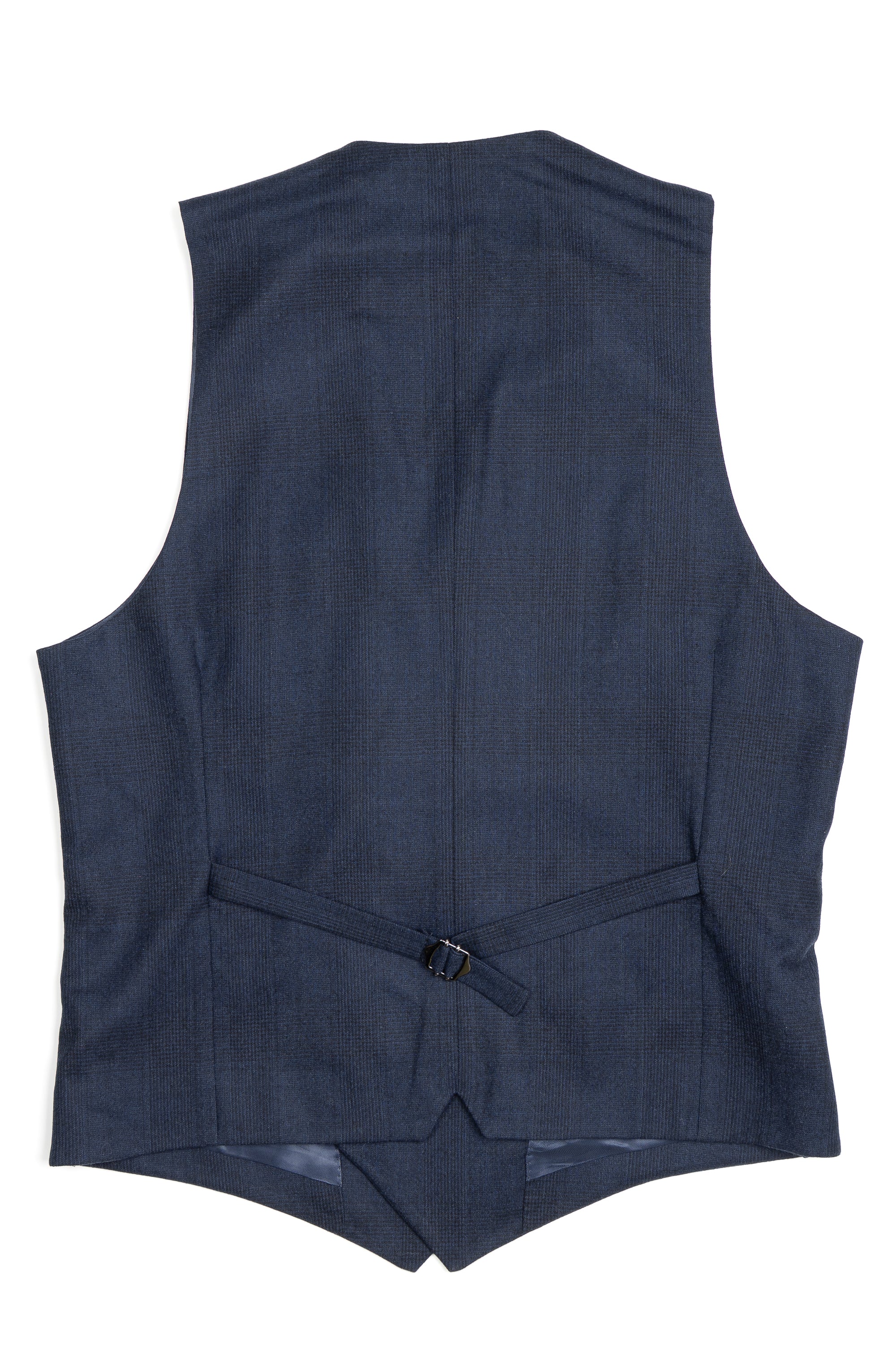 Bakhlið. Vesti - Bessi - Blue / Navy Check frá Thomsen Reykjavík. Jakkaföt