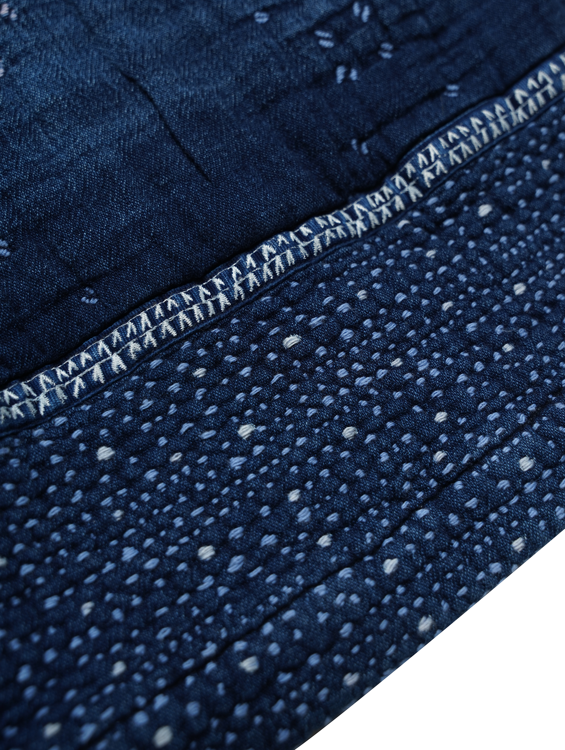 Stuttbuxur - Sashiko Patchwork - Indigo