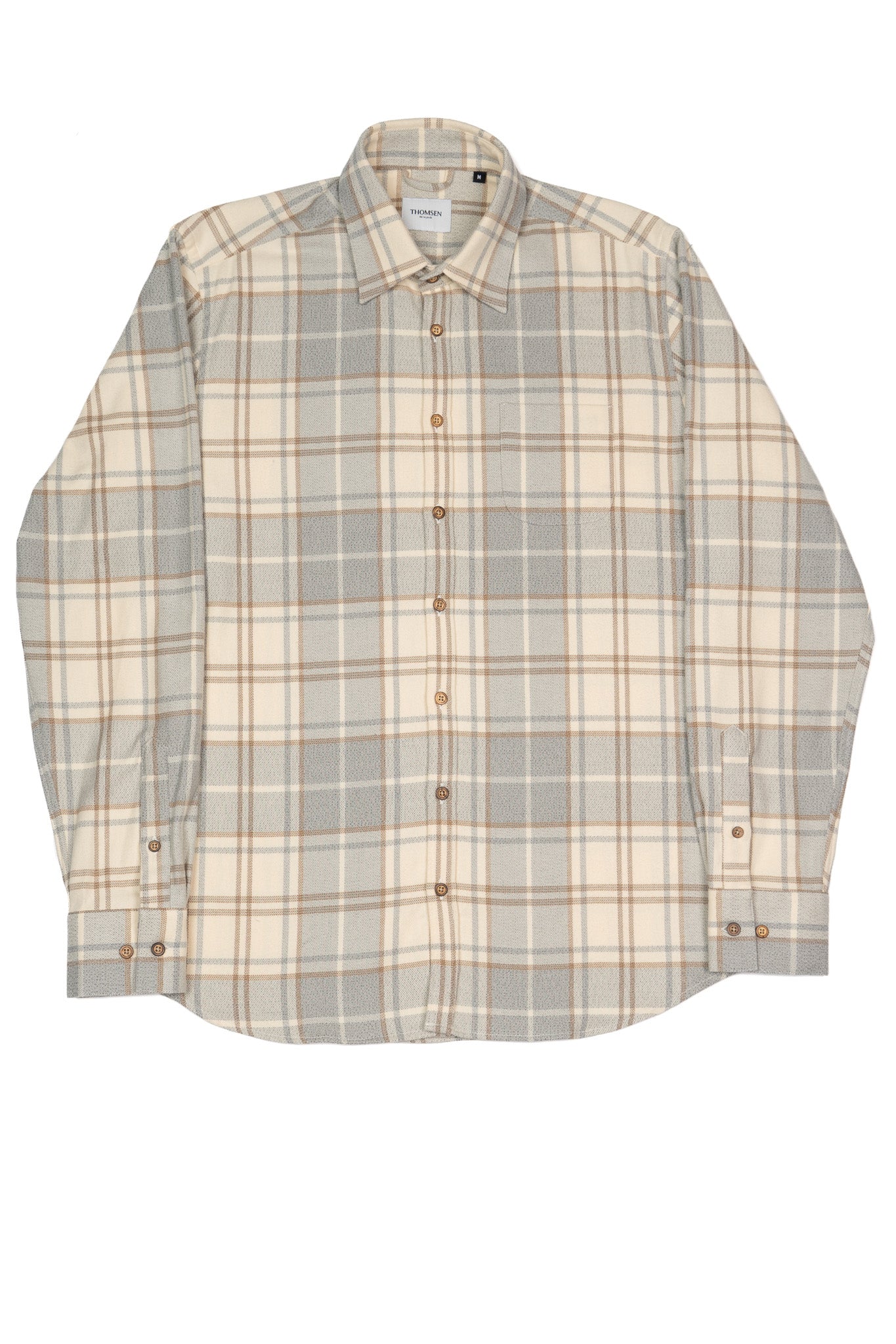 Thomsen Reykjavík - Skyrta - Kári - Beige Grey Check