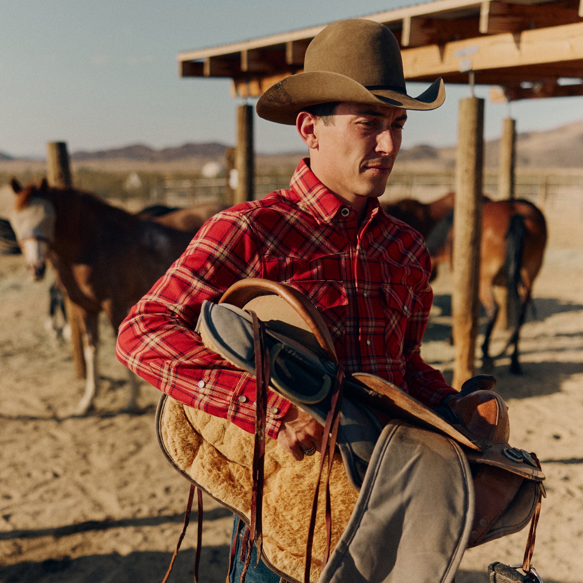 Skyrta - Western Scout - Red Plaid