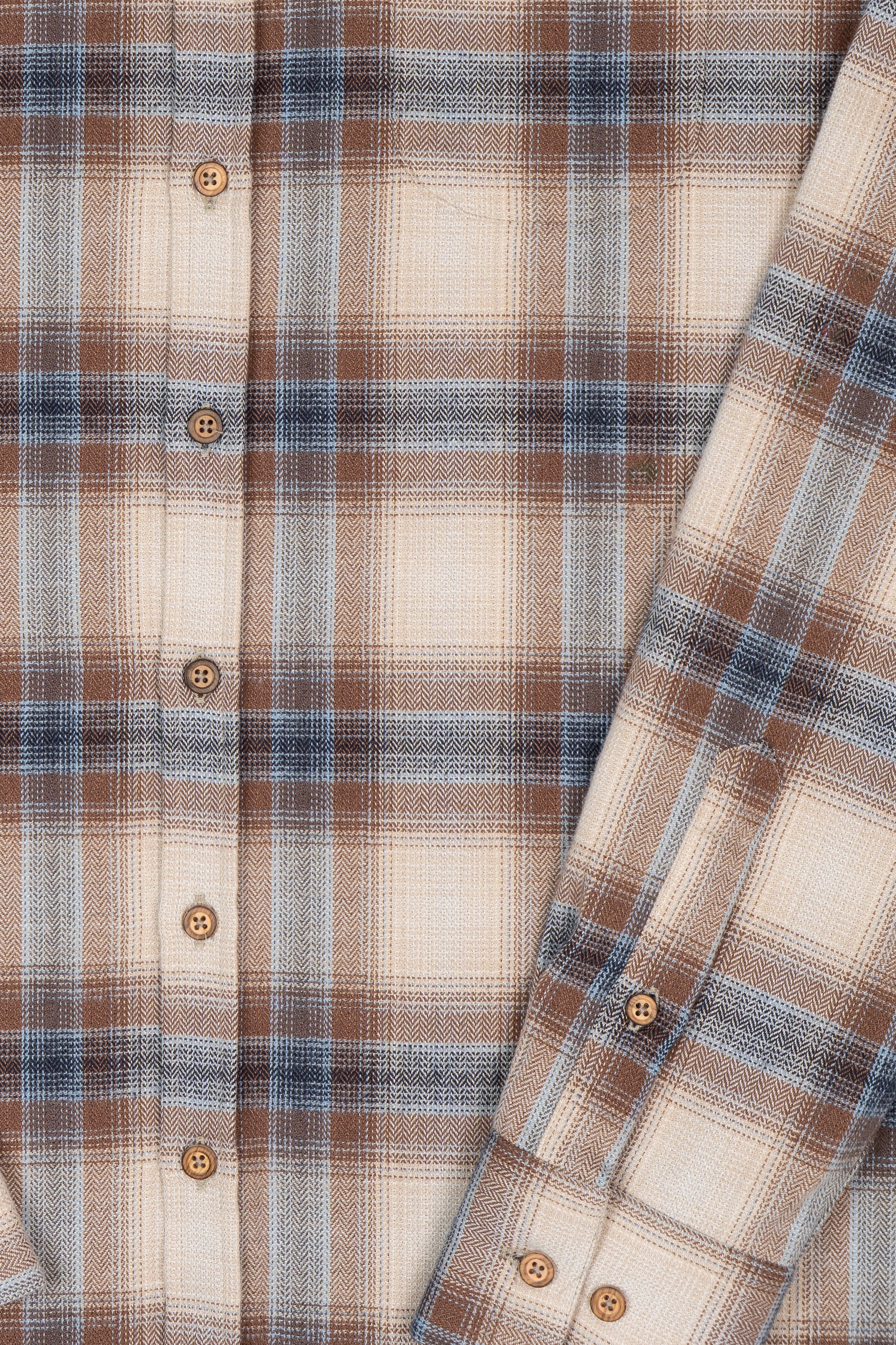 Skyrta - Kári - Brown / Blue Check